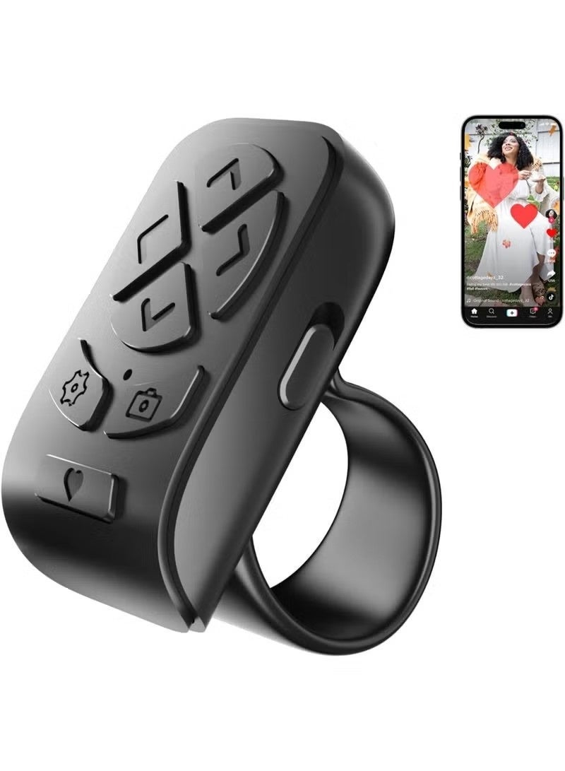 جهاز تحكم عن بعد بحلقة تمرير لفيديوهات TikTok وYouTube وInstagram القصيرة، أداة تقليب الصفحات، متوافق مع تطبيقات iPhone وiPad وهواتف Android، تحكم عن بعد في كاميرا الهاتف - Image 1